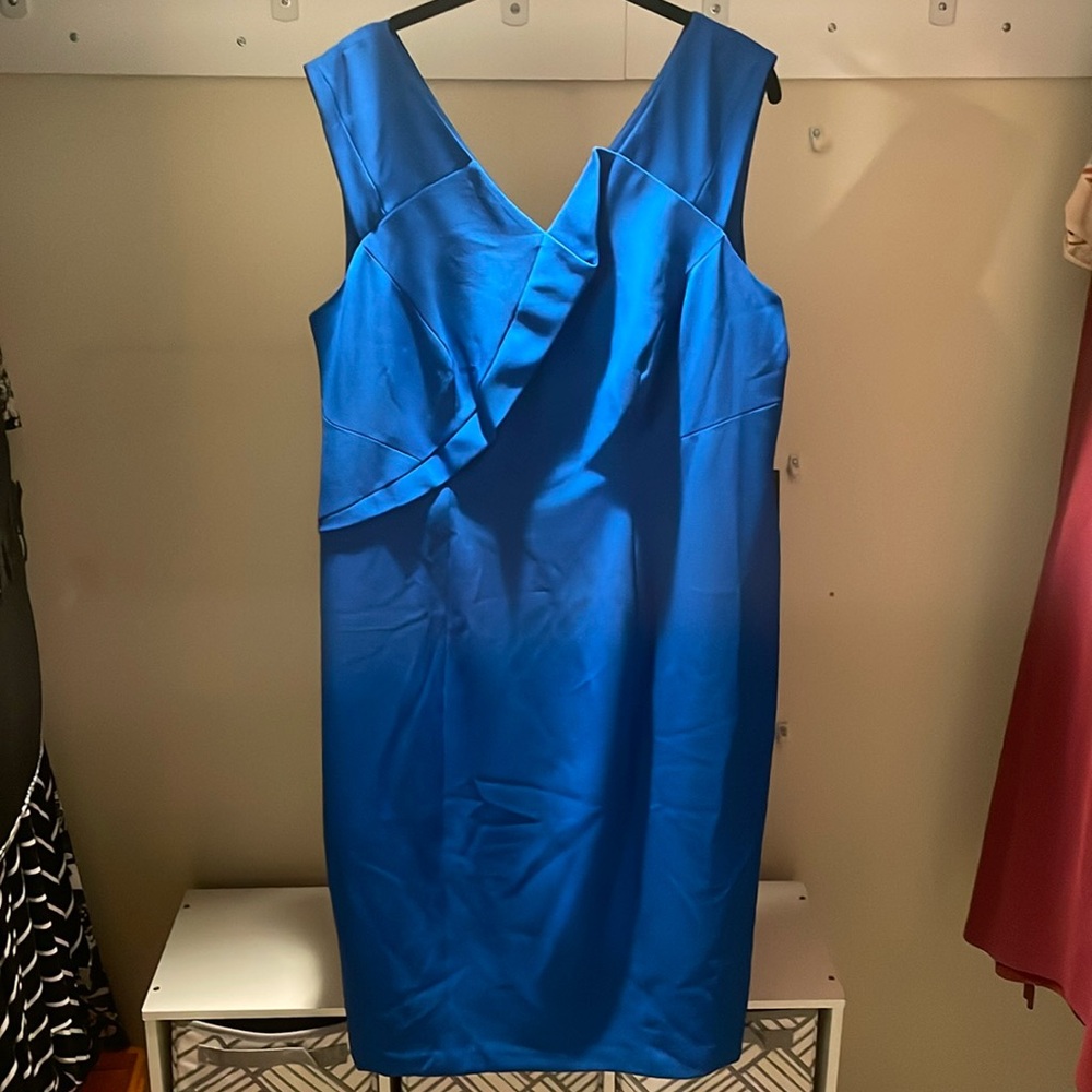 NWT Asymmetrical Structured Drape Dress